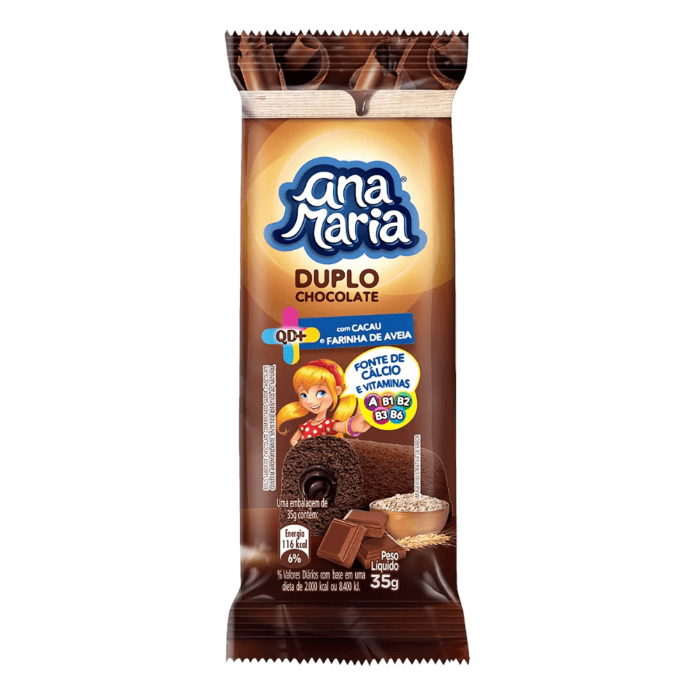 Bolinho Ana Maria Qd+ Duplo Chocolate 35g